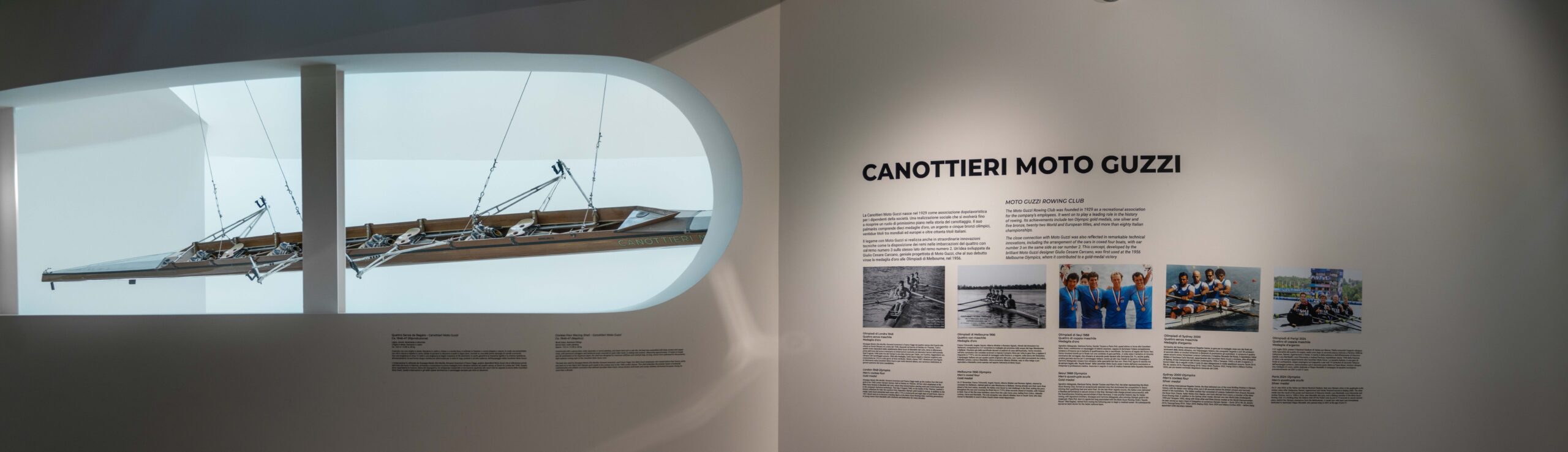 Un pezzo di storia della Canottieri trova casa nel nuovo Museo di Moto Guzzi a Mandello
